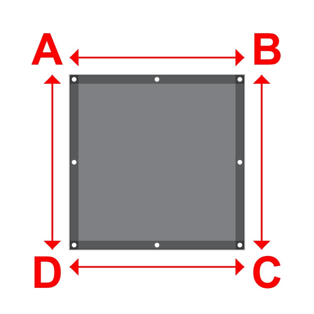 Bâche PVC sur mesure 100 × 100 cm – CoverEco 640