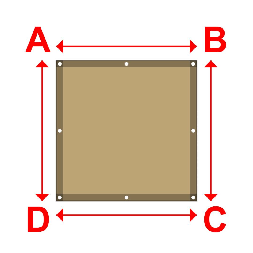 Bâche micro-perforée sur mesure 100 × 100 cm – AustralMesh
