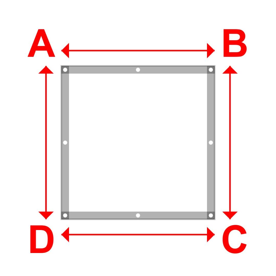 Bâche grille sur mesure 100 × 100 cm – Protect 670